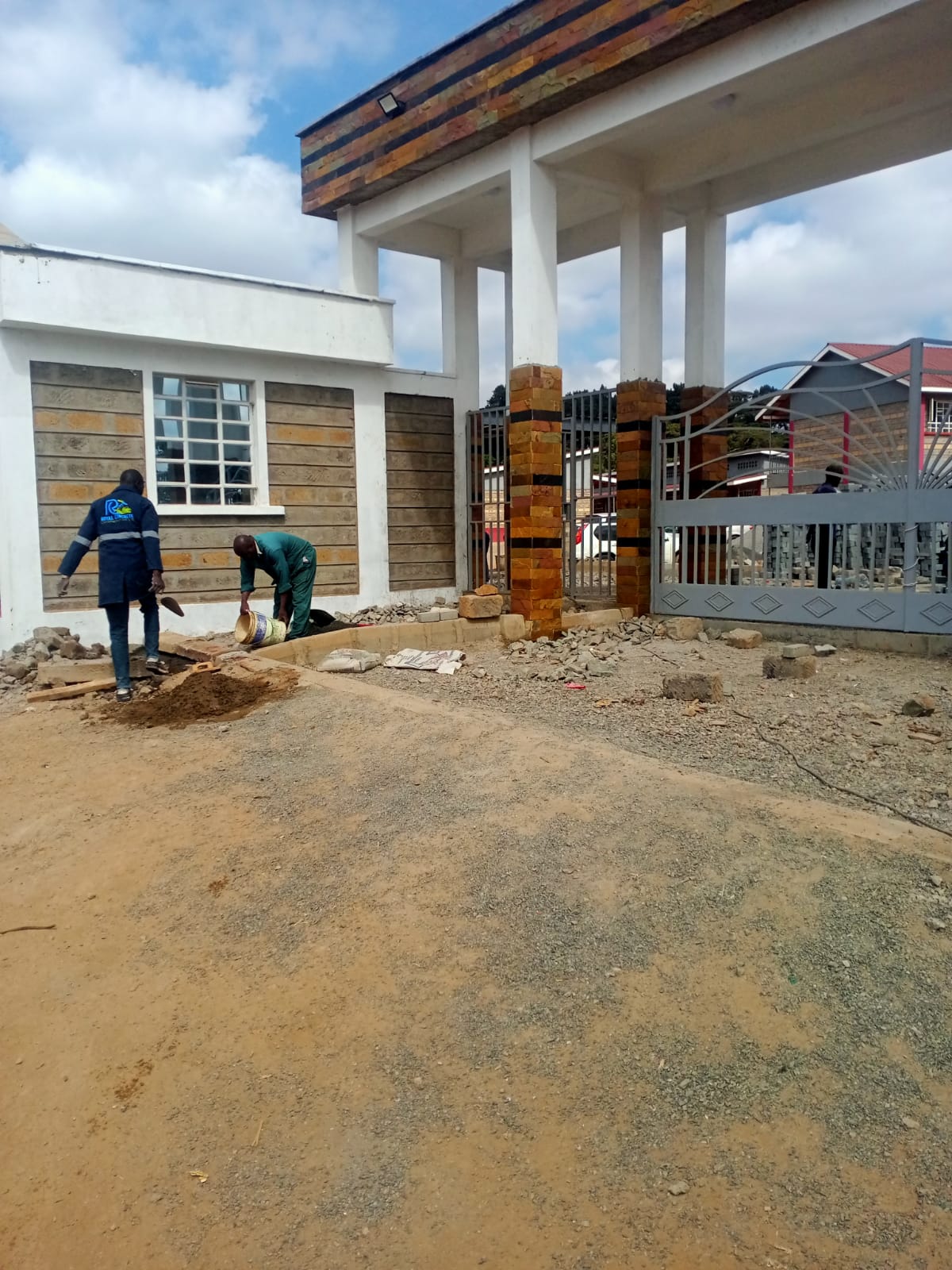 Main entrance construction at Lenana School Primary