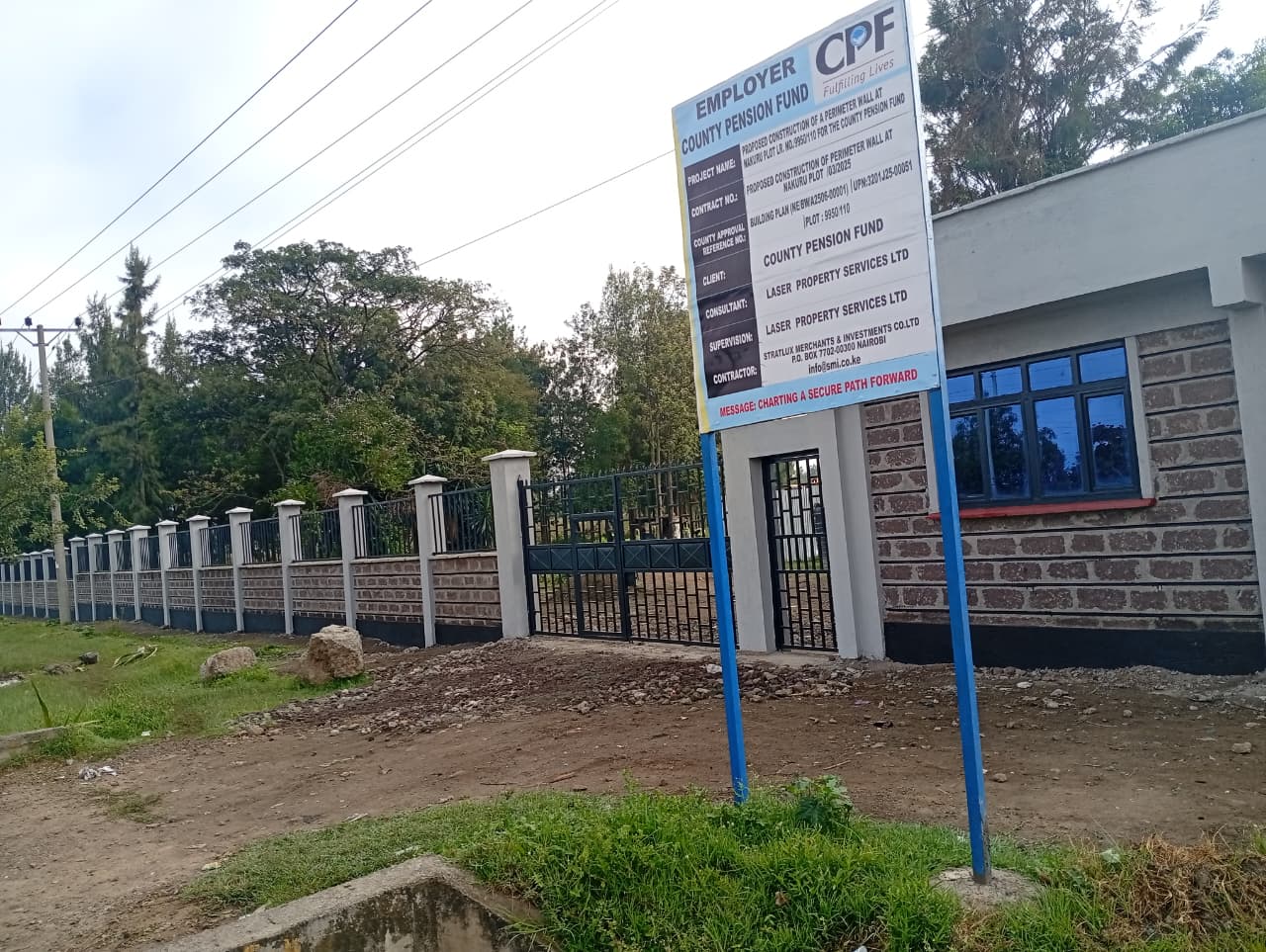 County Pension Fund project frontage in Nakuru