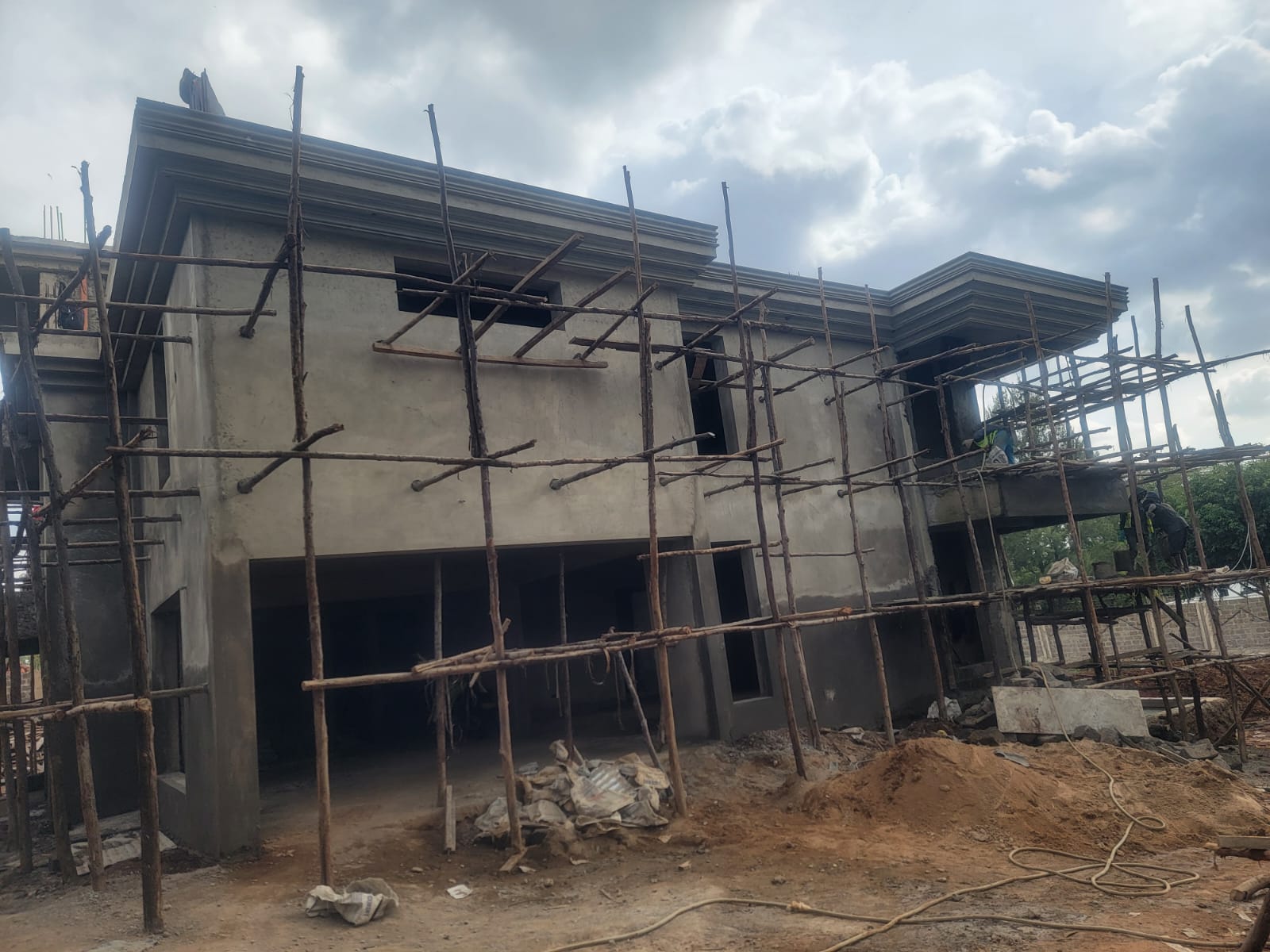 External construction works at a private residence in Runda